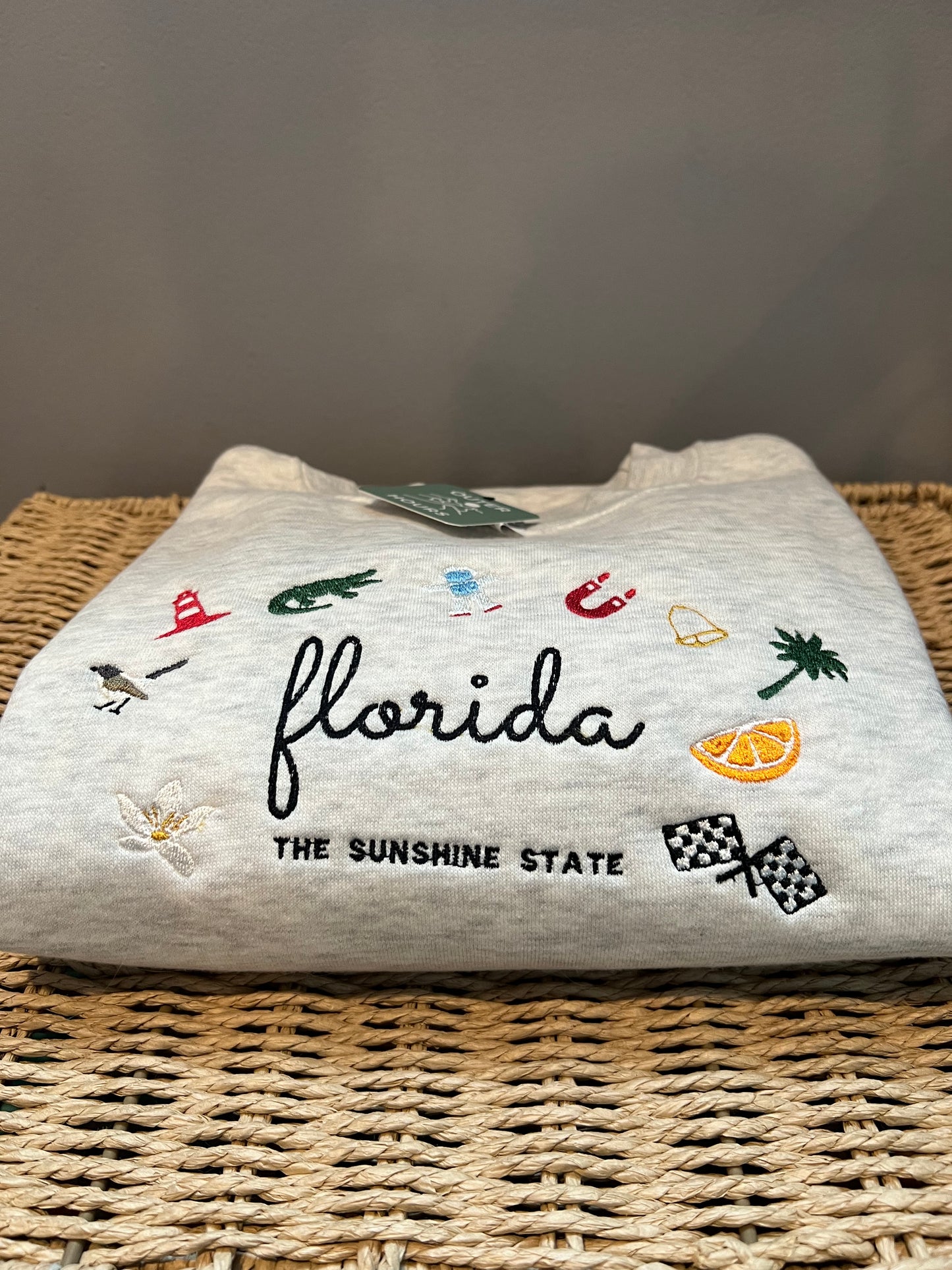 Florida State Embroidered Crewneck