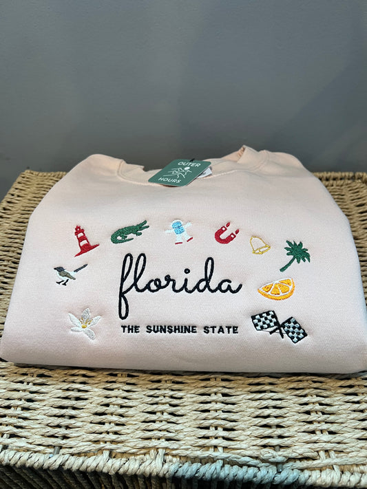 Florida State Embroidered Crewneck